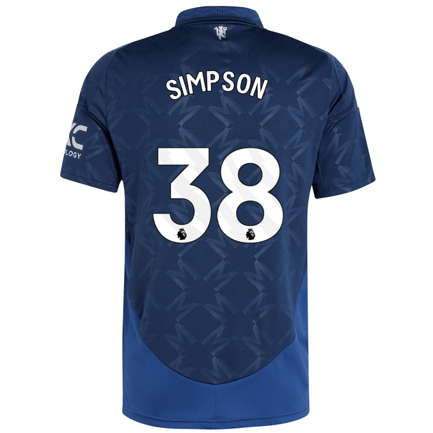 Men Football Jess Simpson #38 Indigo Away Jersey 2024/25 T-Shirt Australia