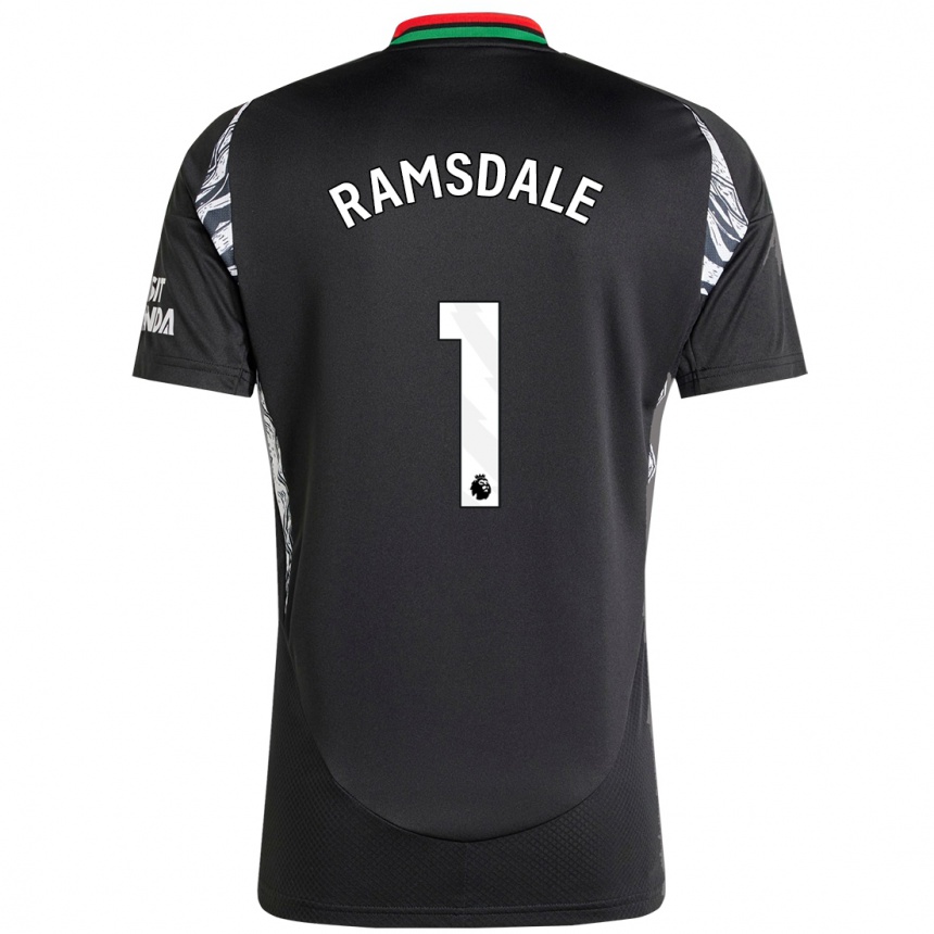 Men Football Aaron Ramsdale #1 Black Away Jersey 2024/25 T-Shirt Australia