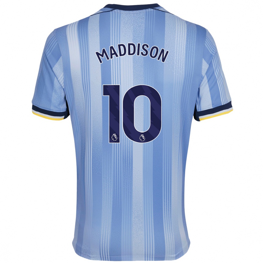 Men Football James Maddison #10 Light Blue Away Jersey 2024/25 T-Shirt Australia