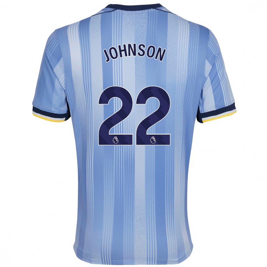 Men Football Brennan Johnson #22 Light Blue Away Jersey 2024/25 T-Shirt Australia