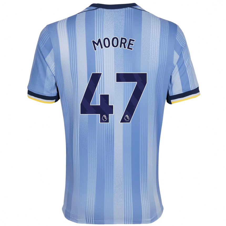 Men Football Mikey Moore #47 Light Blue Away Jersey 2024/25 T-Shirt Australia