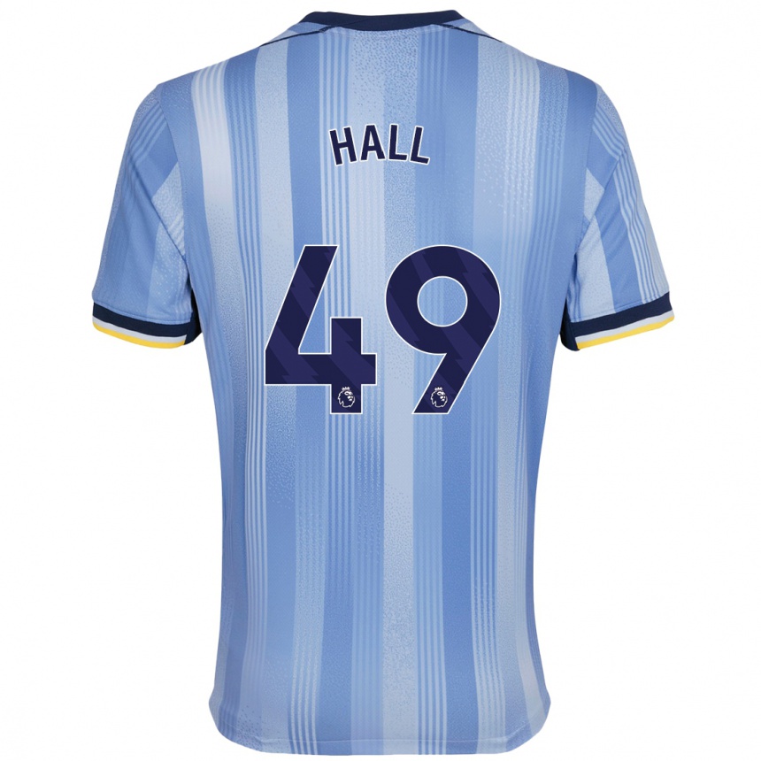 Men Football Tyrese Hall #49 Light Blue Away Jersey 2024/25 T-Shirt Australia