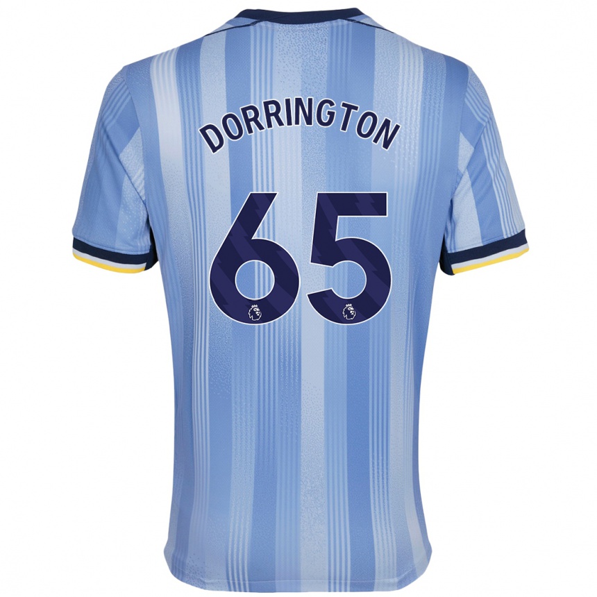 Men Football Alfie Dorrington #65 Light Blue Away Jersey 2024/25 T-Shirt Australia