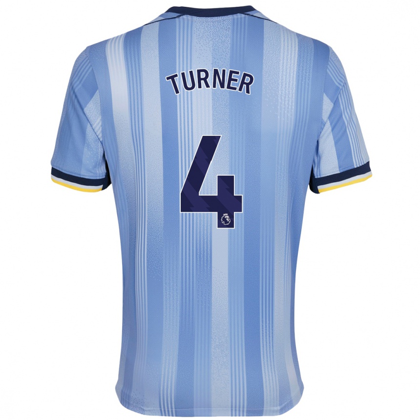 Men Football Amy Turner #4 Light Blue Away Jersey 2024/25 T-Shirt Australia