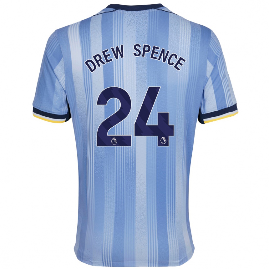 Men Football Drew Spence #24 Light Blue Away Jersey 2024/25 T-Shirt Australia