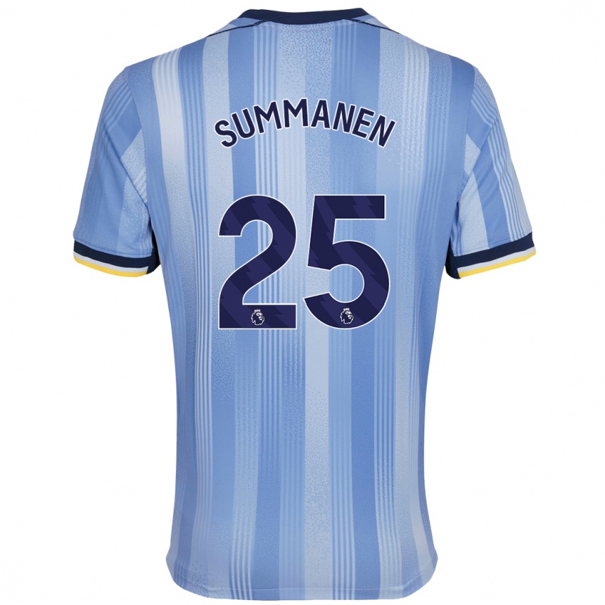 Men Football Eveliina Summanen #25 Light Blue Away Jersey 2024/25 T-Shirt Australia