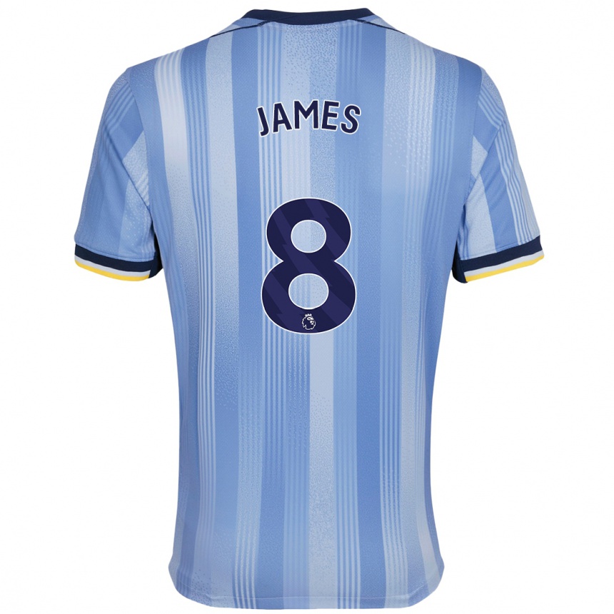 Men Football Angharad James #8 Light Blue Away Jersey 2024/25 T-Shirt Australia