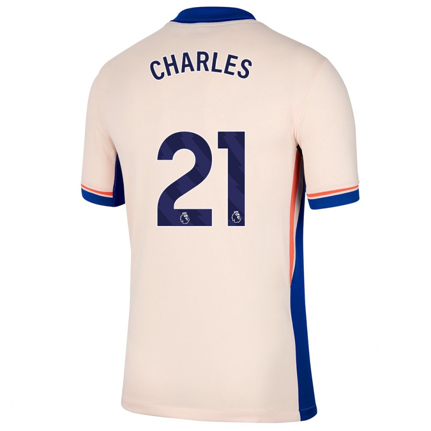 Men Football Niamh Charles #21 Light Beige Away Jersey 2024/25 T-Shirt Australia