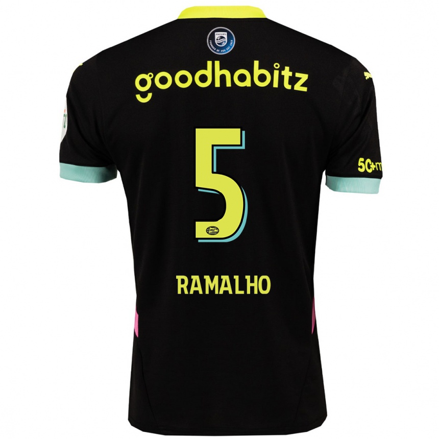 Men Football André Ramalho #5 Black Yellow Away Jersey 2024/25 T-Shirt Australia