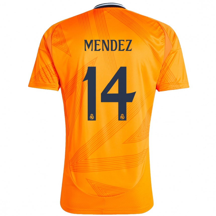 Men Football María Méndez #14 Orange Away Jersey 2024/25 T-Shirt Australia