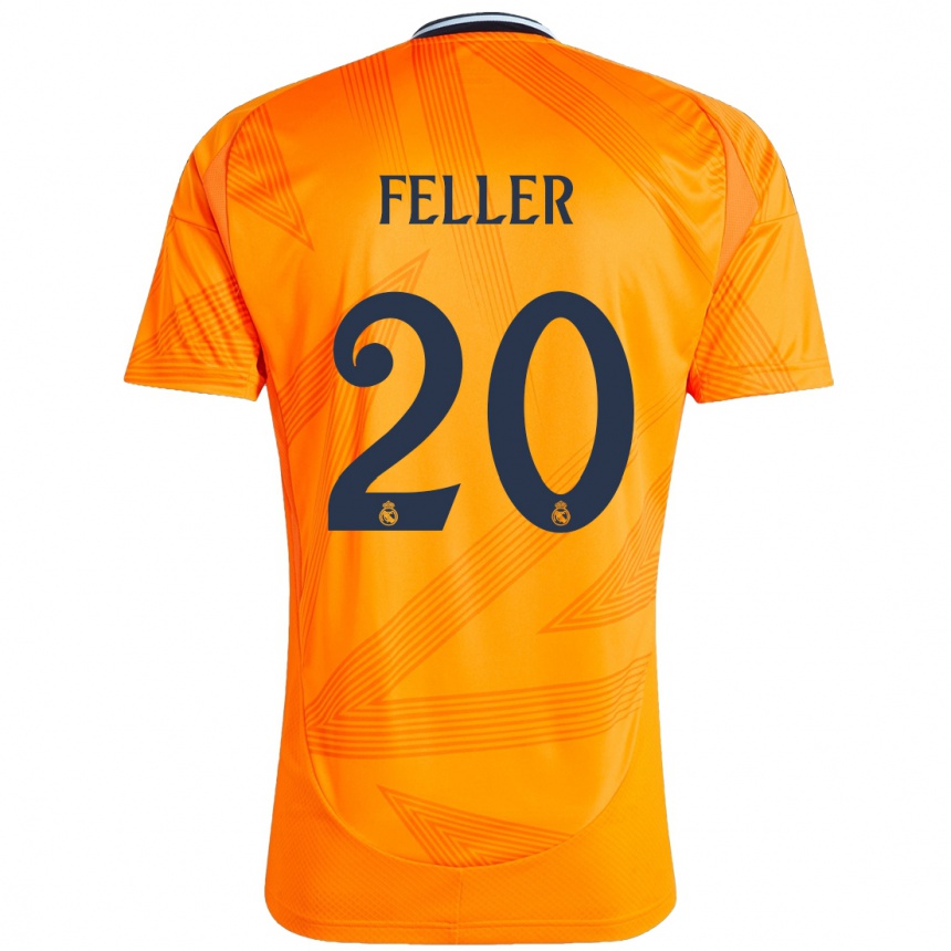 Men Football Naomie Feller #20 Orange Away Jersey 2024/25 T-Shirt Australia