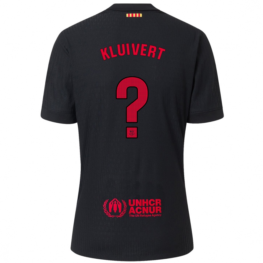 Men Football Shane Kluivert #0 Black Red Away Jersey 2024/25 T-Shirt Australia