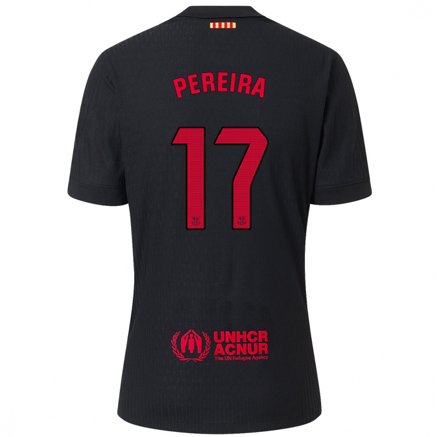 Men Football Andrea Pereira #17 Black Red Away Jersey 2024/25 T-Shirt Australia