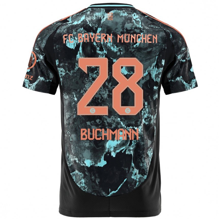 Men Football Tarek Buchmann #28 Black Away Jersey 2024/25 T-Shirt Australia