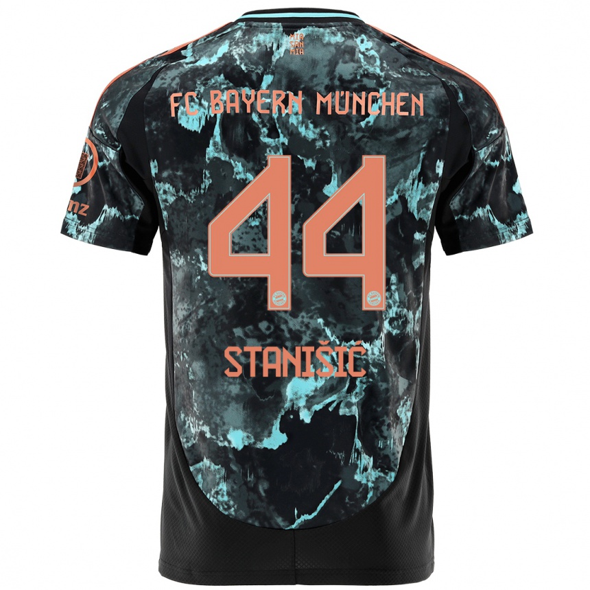 Men Football Josip Stanisic #44 Black Away Jersey 2024/25 T-Shirt Australia