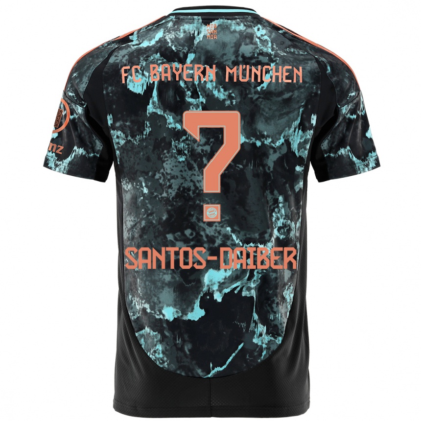 Men Football David Santos-Daiber #0 Black Away Jersey 2024/25 T-Shirt Australia