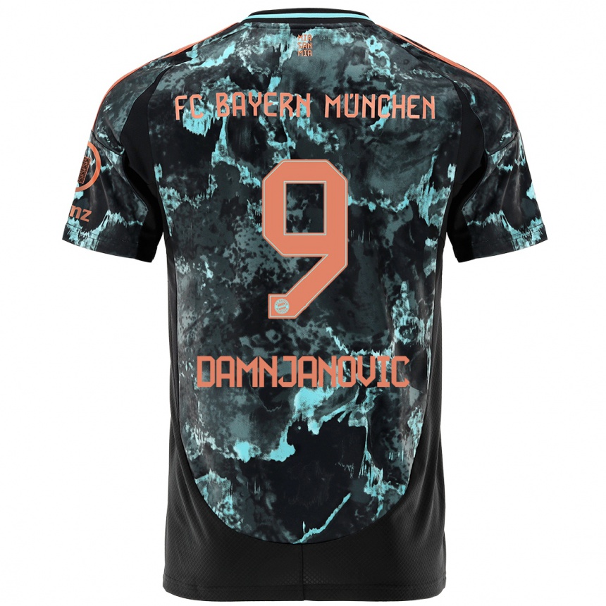 Men Football Jovana Damnjanovic #9 Black Away Jersey 2024/25 T-Shirt Australia