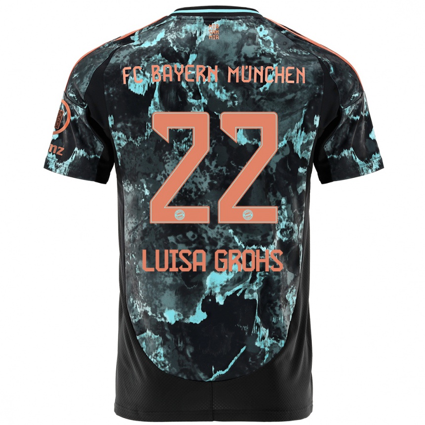 Men Football Maria Luisa Grohs #22 Black Away Jersey 2024/25 T-Shirt Australia