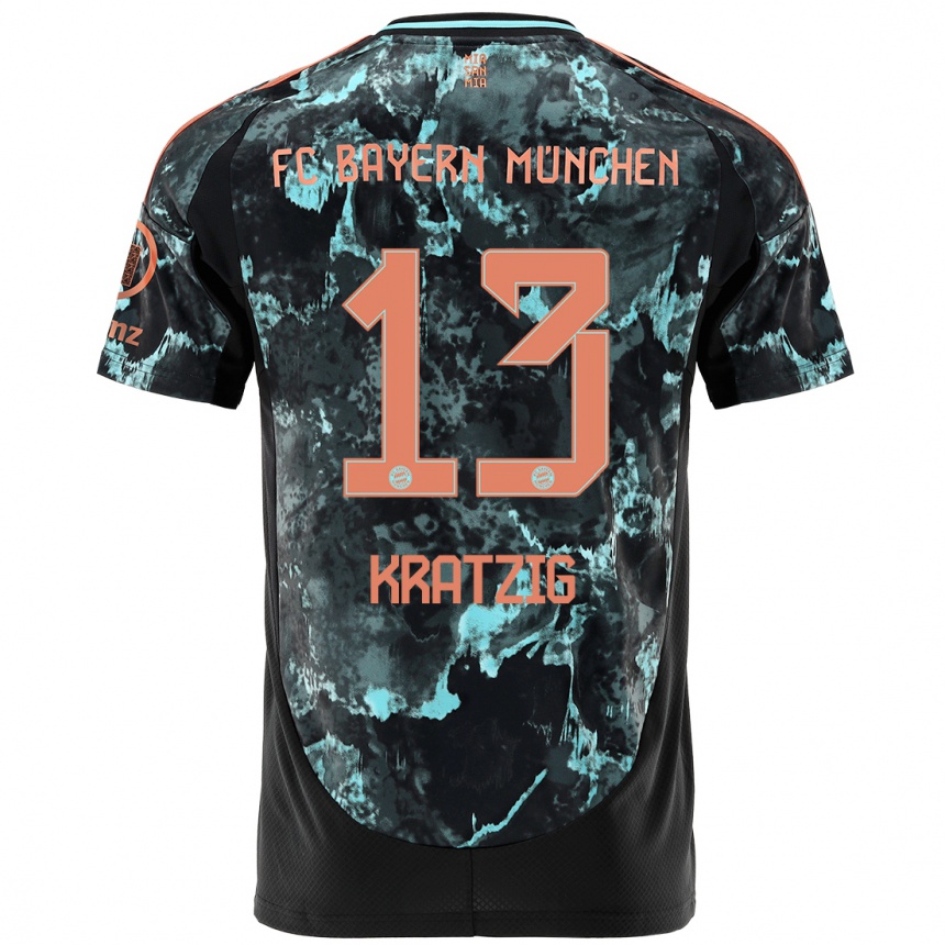 Men Football Frans Kratzig #13 Black Away Jersey 2024/25 T-Shirt Australia