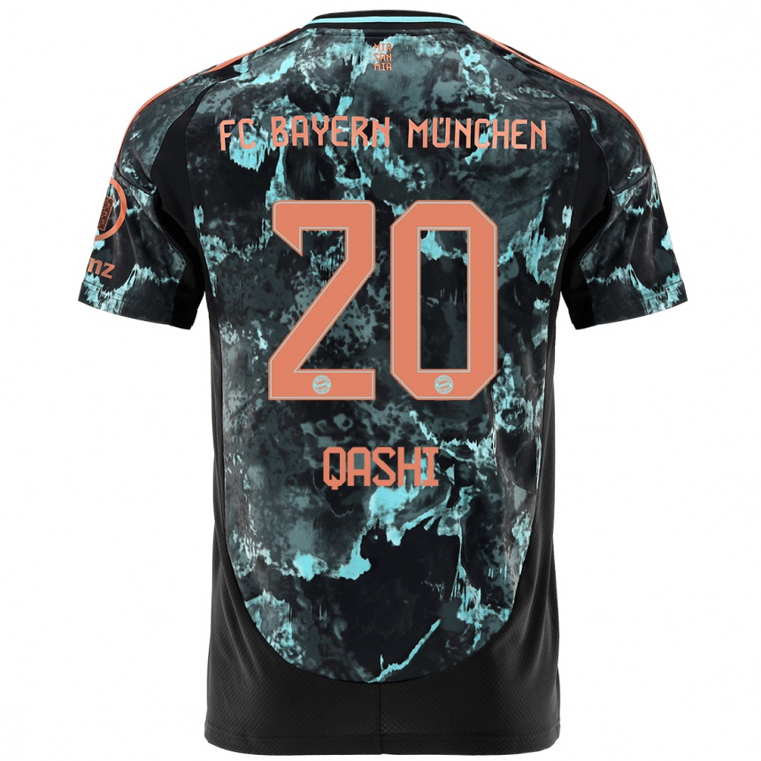 Men Football Yousef Qashi #20 Black Away Jersey 2024/25 T-Shirt Australia