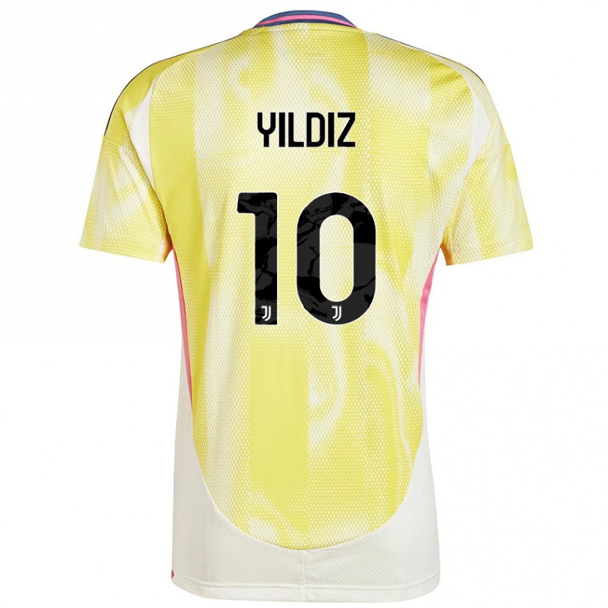 Men Football Kenan Yildiz #10 Solar Yellow Away Jersey 2024/25 T-Shirt Australia