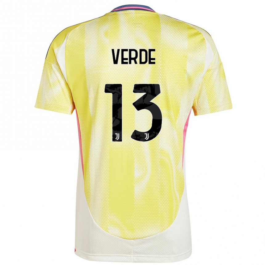 Men Football Francesco Verde #13 Solar Yellow Away Jersey 2024/25 T-Shirt Australia