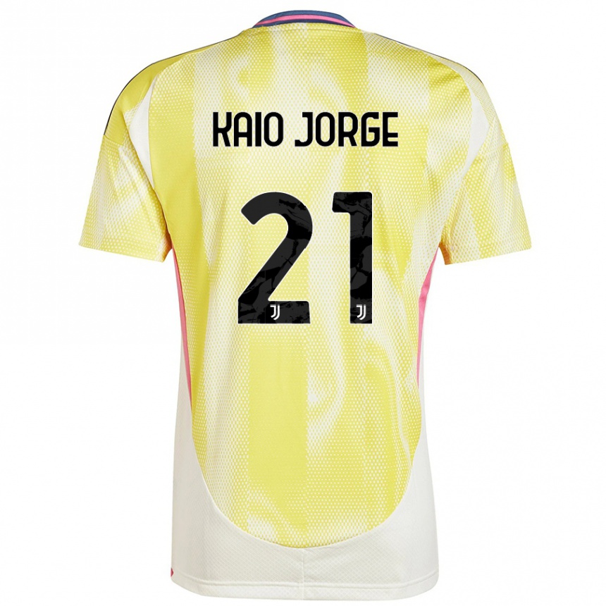 Men Football Kaio Jorge #21 Solar Yellow Away Jersey 2024/25 T-Shirt Australia