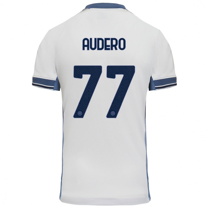 Men Football Emil Audero #77 White Grey Away Jersey 2024/25 T-Shirt Australia