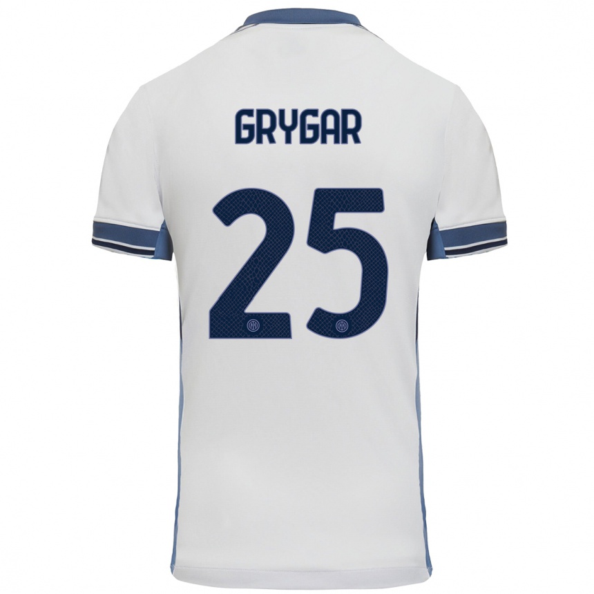 Men Football Samuel Grygar #25 White Grey Away Jersey 2024/25 T-Shirt Australia