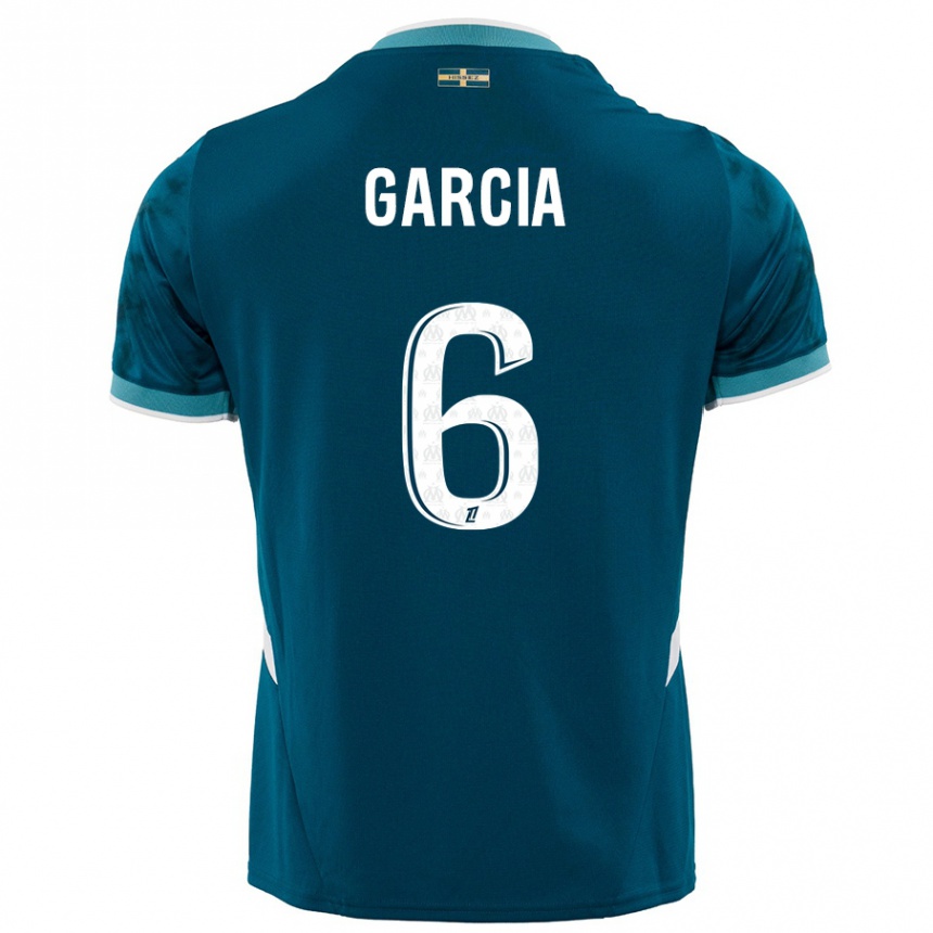 Men Football Ulisses Garcia #6 Turquoise Blue Away Jersey 2024/25 T-Shirt Australia