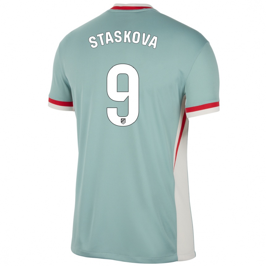 Men Football Andrea Staskova #9 Light Beige Blue Away Jersey 2024/25 T-Shirt Australia