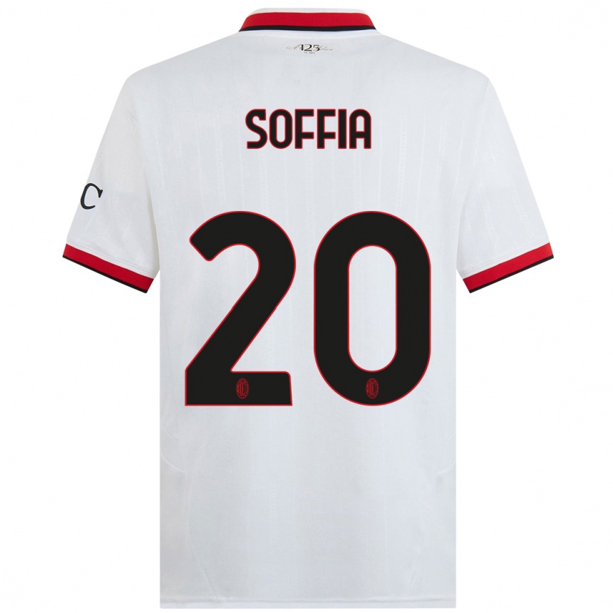 Men Football Angelica Soffia #20 White Black Red Away Jersey 2024/25 T-Shirt Australia