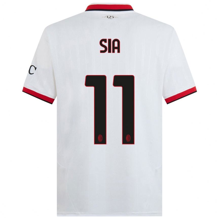 Men Football Diego Sia #11 White Black Red Away Jersey 2024/25 T-Shirt Australia