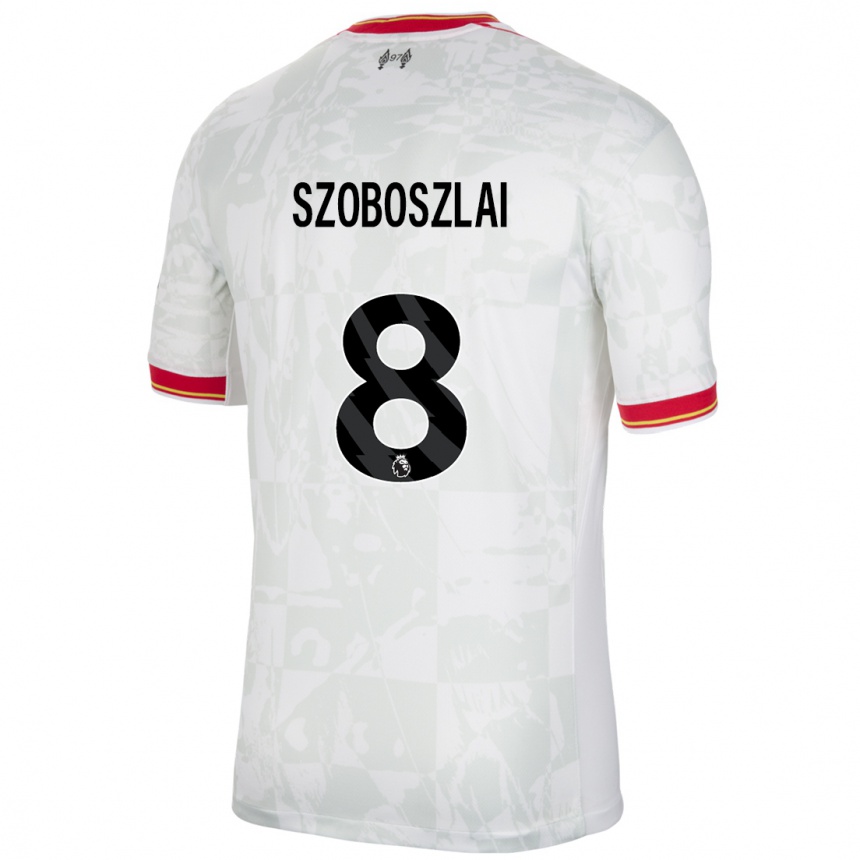 Men Football Dominik Szoboszlai #8 White Red Black Third Jersey 2024/25 T-Shirt Australia