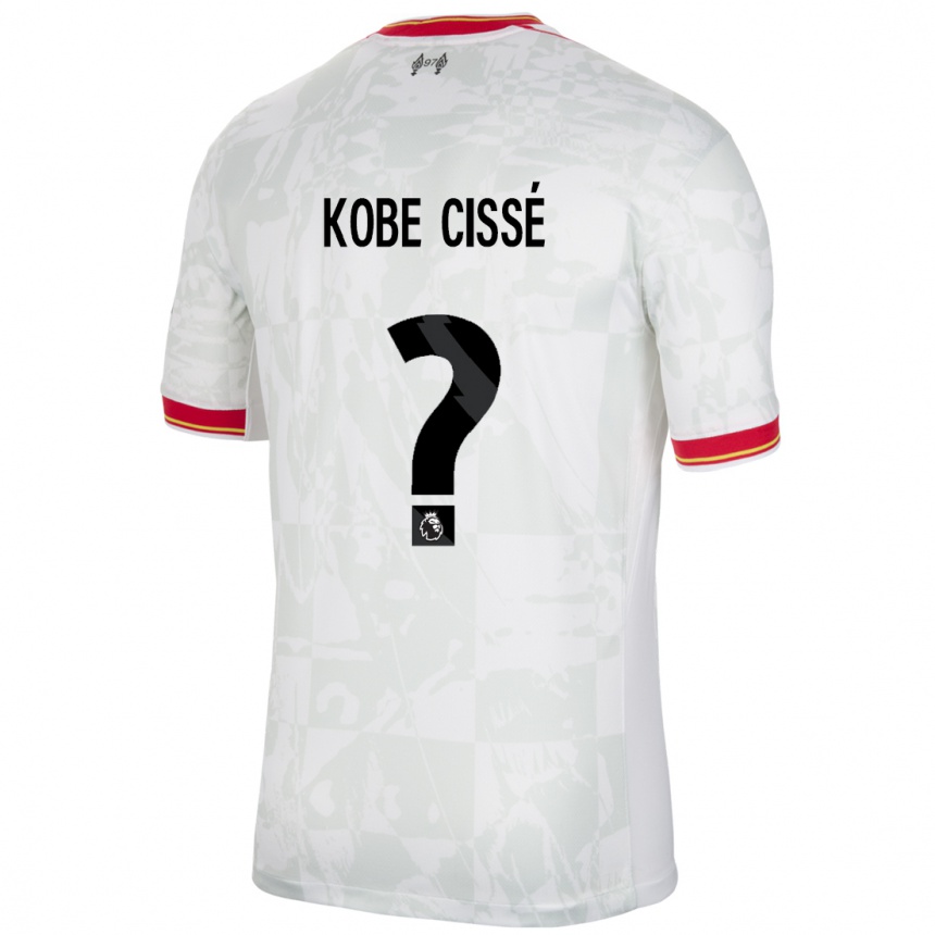 Men Football Prince Kobe Cissé #0 White Red Black Third Jersey 2024/25 T-Shirt Australia