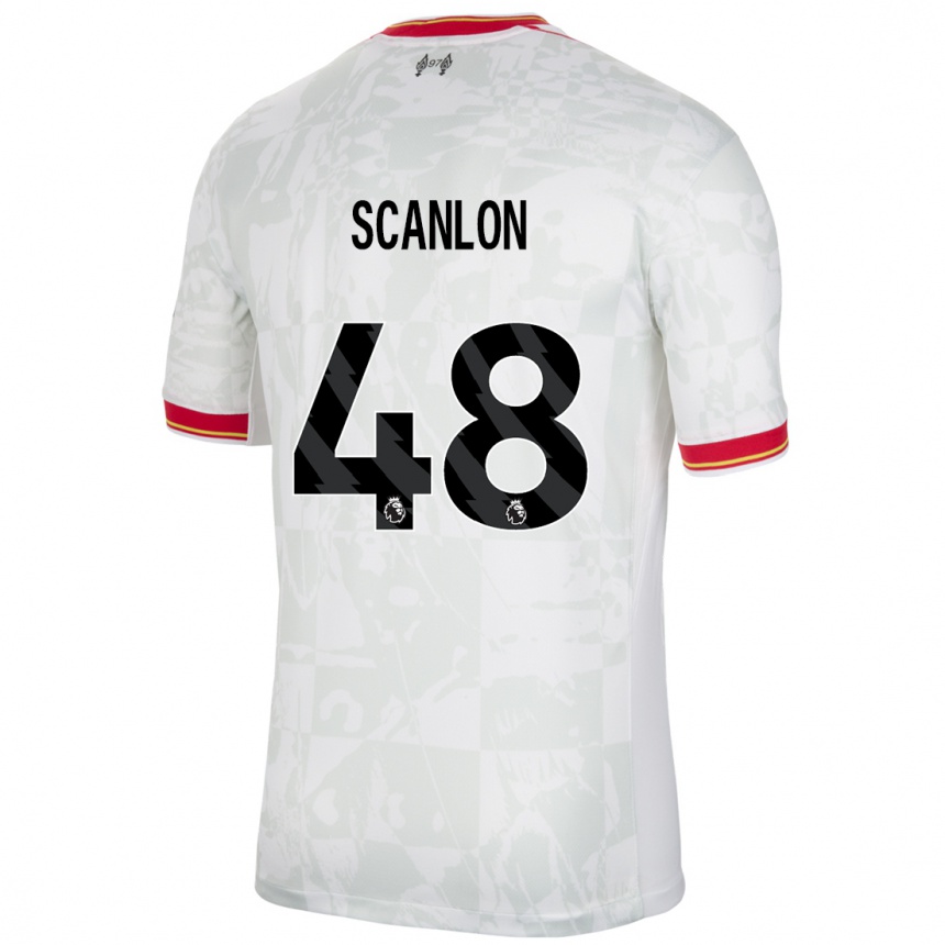 Men Football Calum Scanlon #48 White Red Black Third Jersey 2024/25 T-Shirt Australia