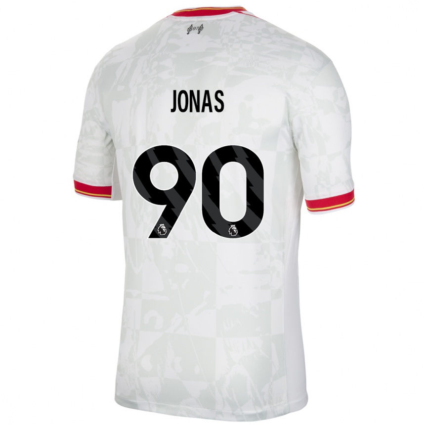 Men Football Lee Jonas #90 White Red Black Third Jersey 2024/25 T-Shirt Australia