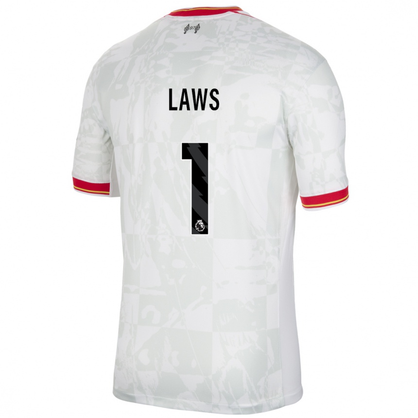 Men Football Rachael Laws #1 White Red Black Third Jersey 2024/25 T-Shirt Australia