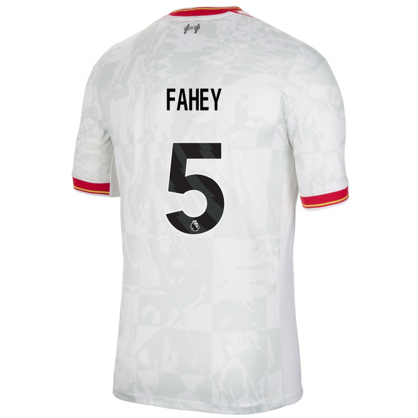 Men Football Niamh Fahey #5 White Red Black Third Jersey 2024/25 T-Shirt Australia