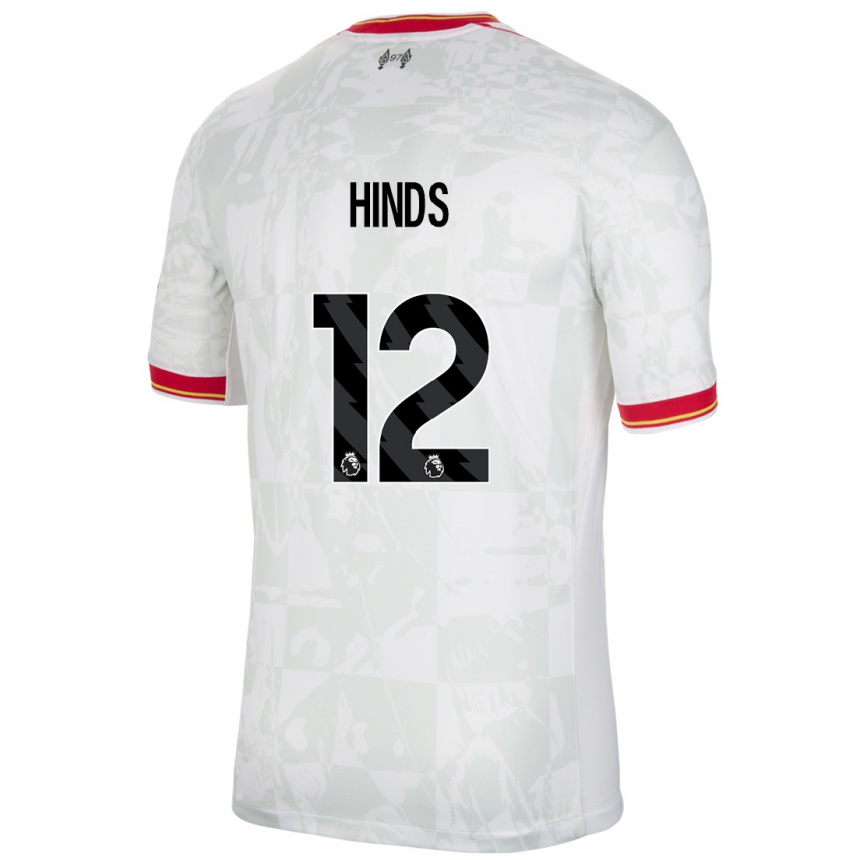 Men Football Taylor Hinds #12 White Red Black Third Jersey 2024/25 T-Shirt Australia