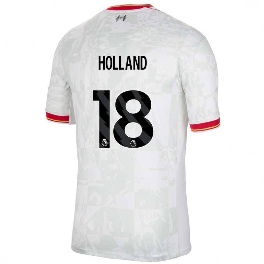 Men Football Ceri Holland #18 White Red Black Third Jersey 2024/25 T-Shirt Australia