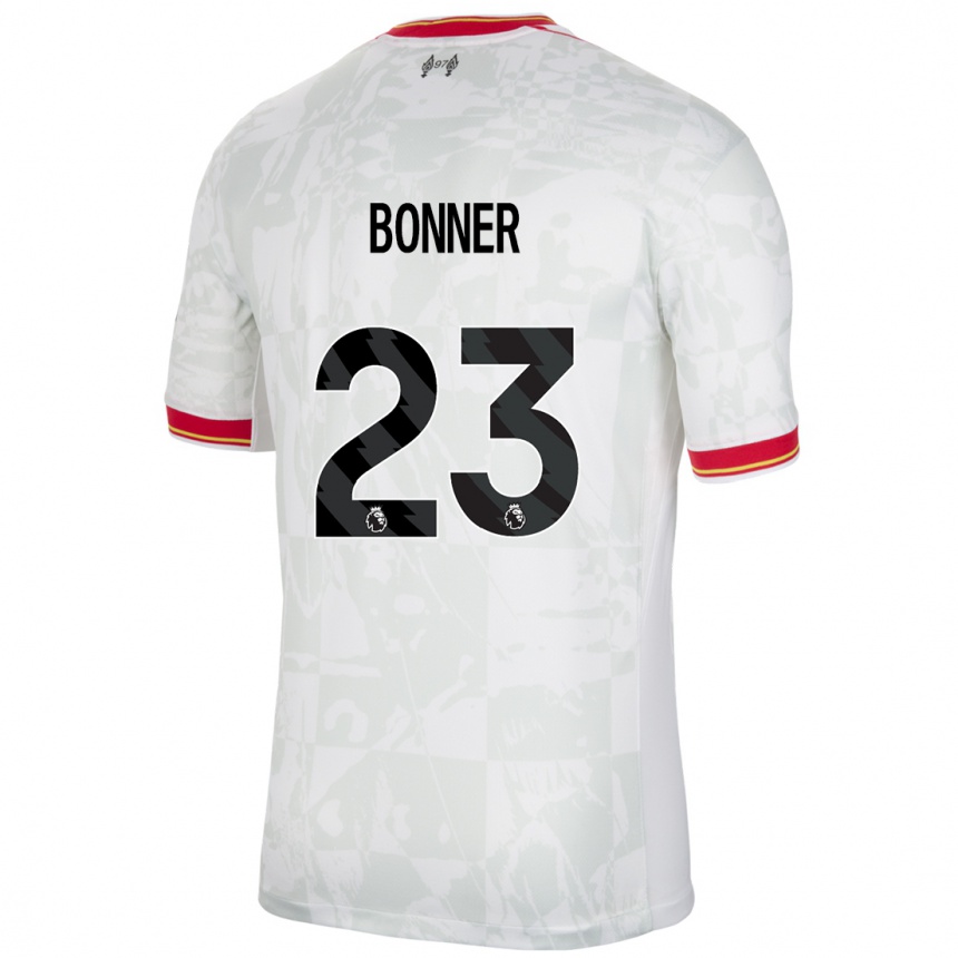 Men Football Gemma Bonner #23 White Red Black Third Jersey 2024/25 T-Shirt Australia