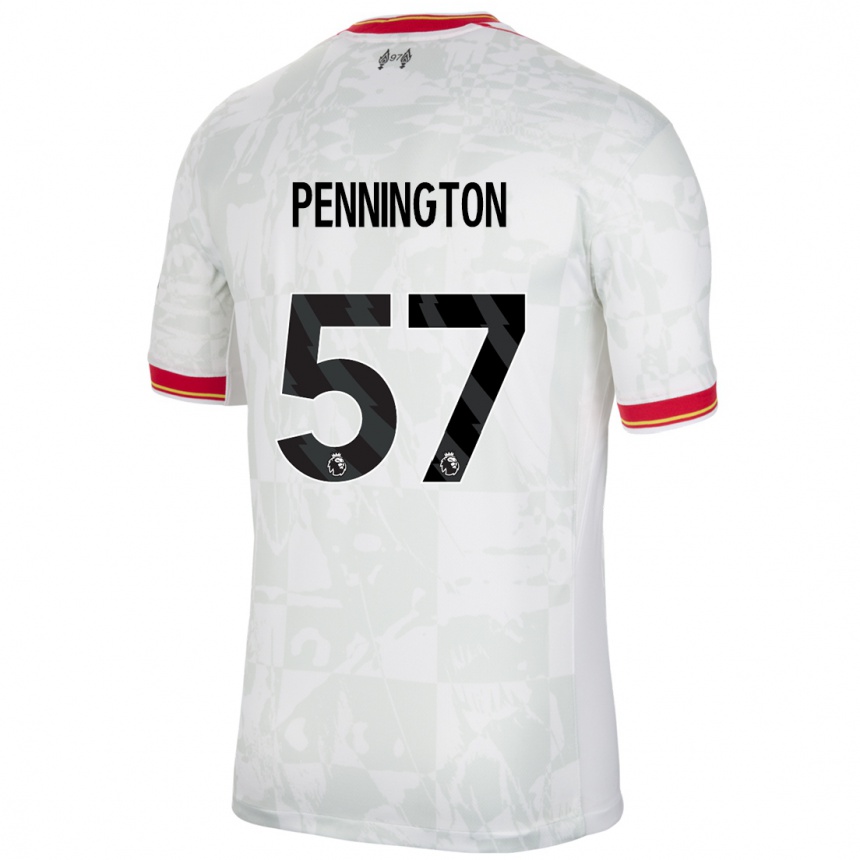 Men Football Cody Pennington #57 White Red Black Third Jersey 2024/25 T-Shirt Australia