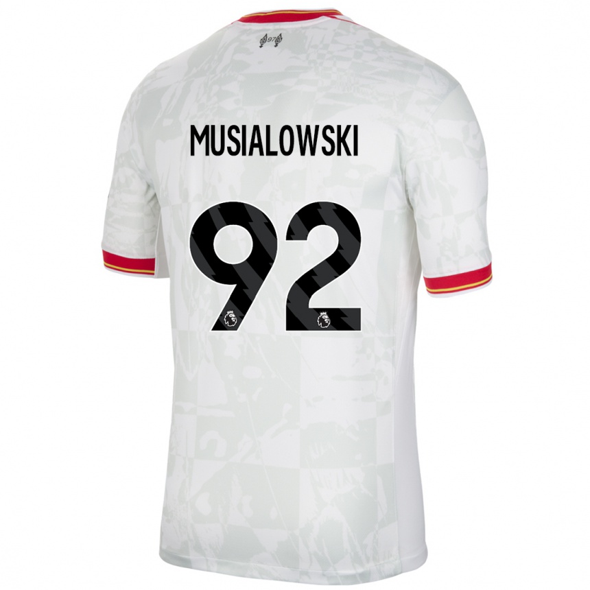 Men Football Mateusz Musialowski #92 White Red Black Third Jersey 2024/25 T-Shirt Australia