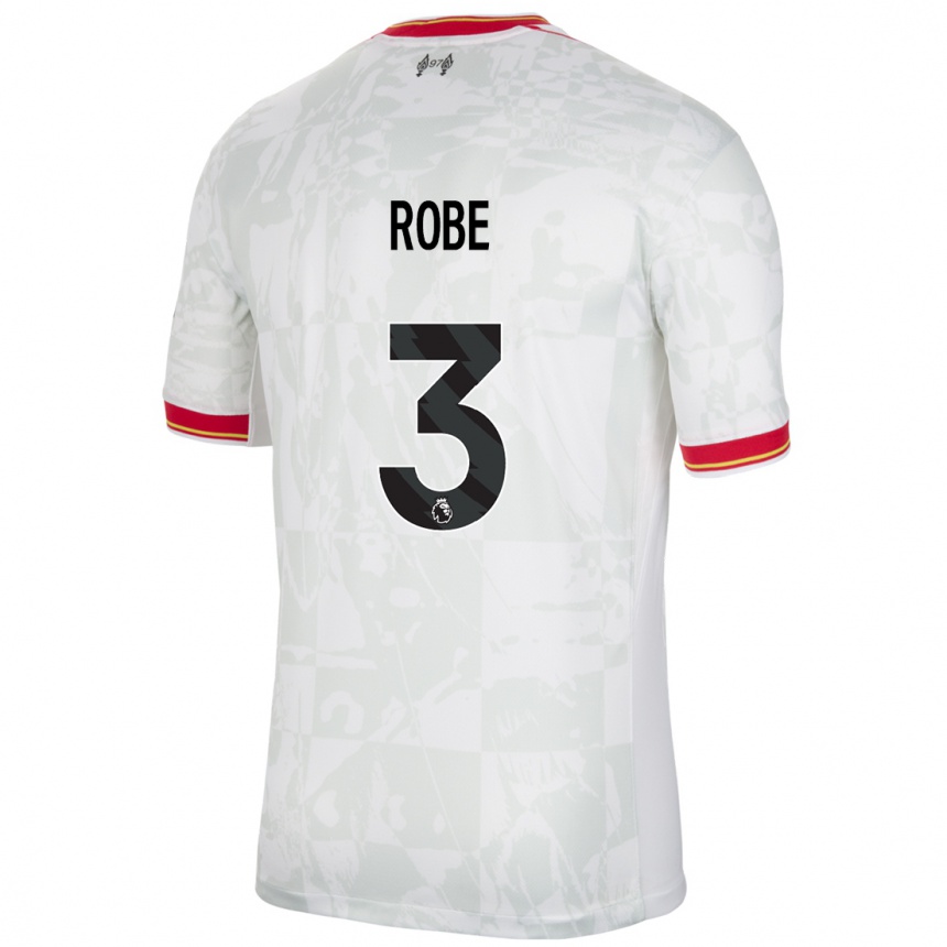 Men Football Leighanne Robe #3 White Red Black Third Jersey 2024/25 T-Shirt Australia