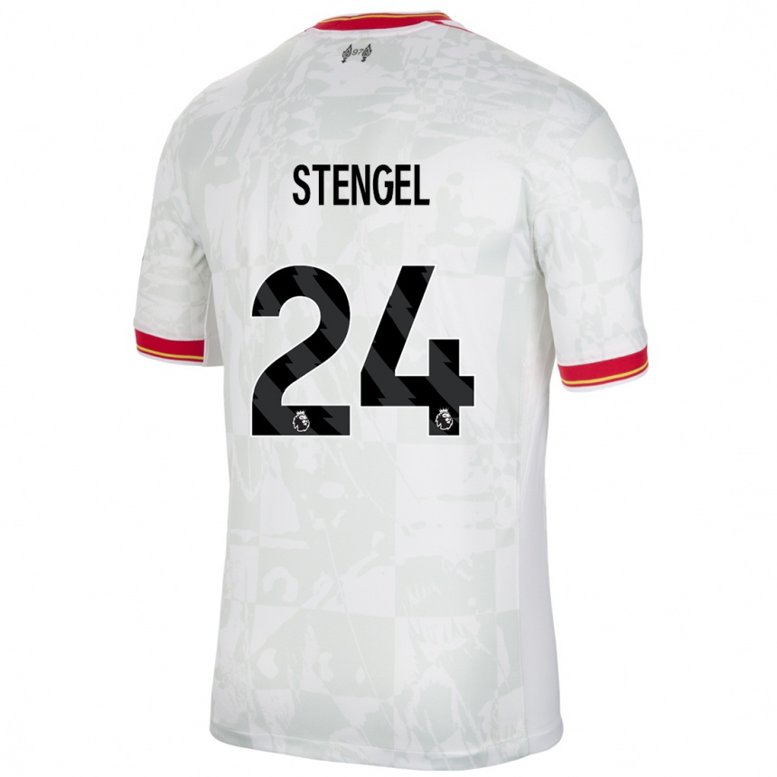 Men Football Katie Stengel #24 White Red Black Third Jersey 2024/25 T-Shirt Australia