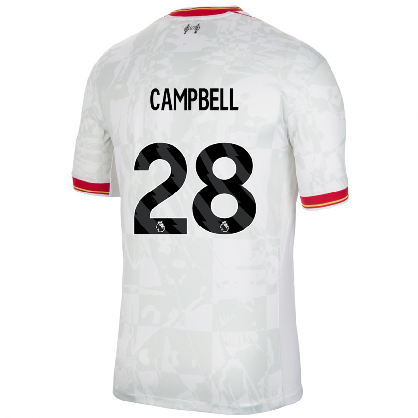 Men Football Megan Campbell #28 White Red Black Third Jersey 2024/25 T-Shirt Australia