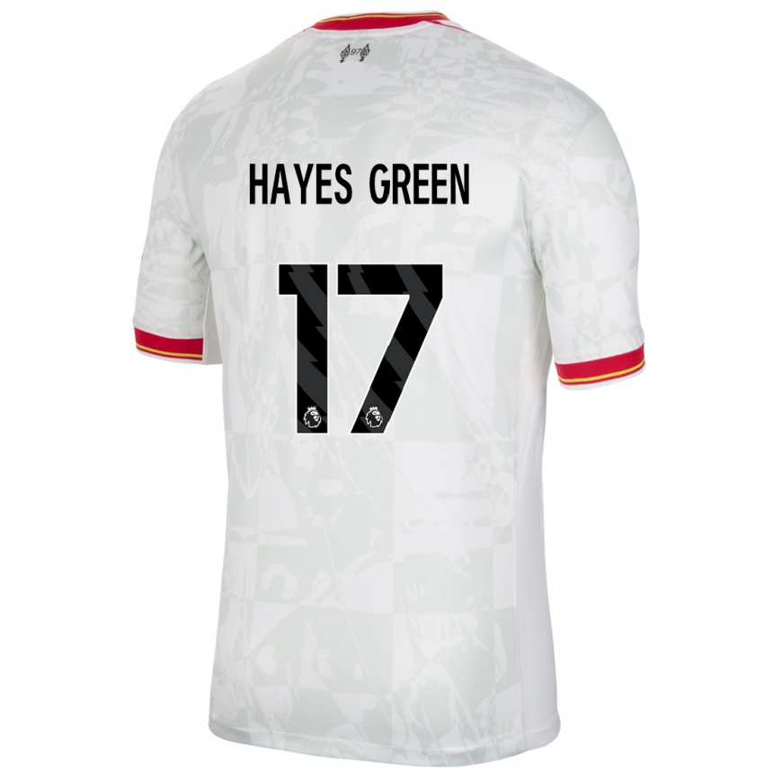 Men Football Charlie Hayes-Green #17 White Red Black Third Jersey 2024/25 T-Shirt Australia