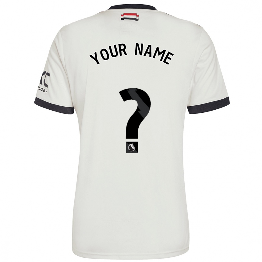 Men Football Your Name #0 Off White Third Jersey 2024/25 T-Shirt Australia