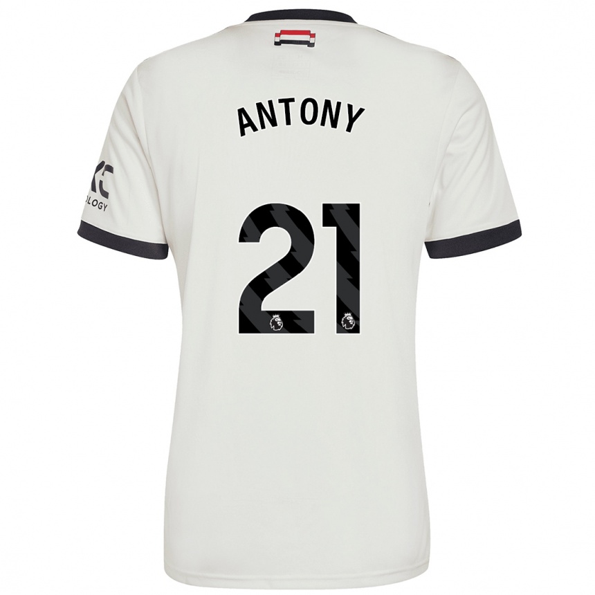 Men Football Antony #21 Off White Third Jersey 2024/25 T-Shirt Australia